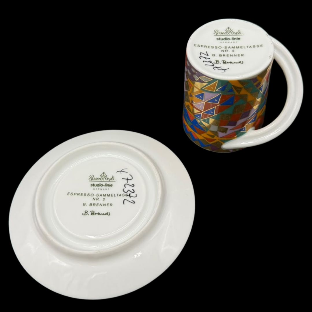 Rosenthal Studio Line Cupola: Mokkatasse / Espressotasse mit Unterteller - Sammeltasse Nr. 2