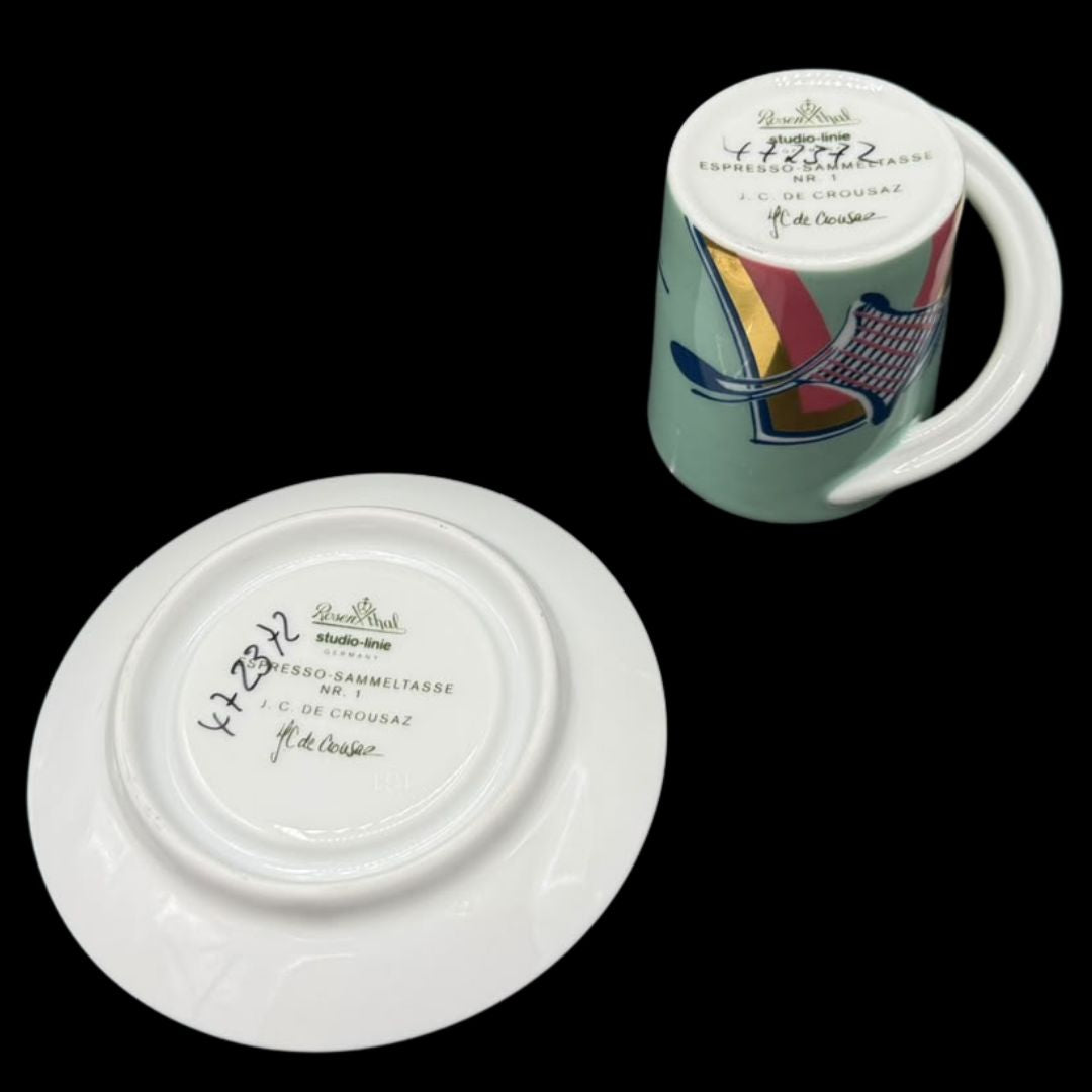 Rosenthal Studio Line Cupola: Mokkatasse / Espressotasse mit Unterteller - Sammeltasse Nr. 1