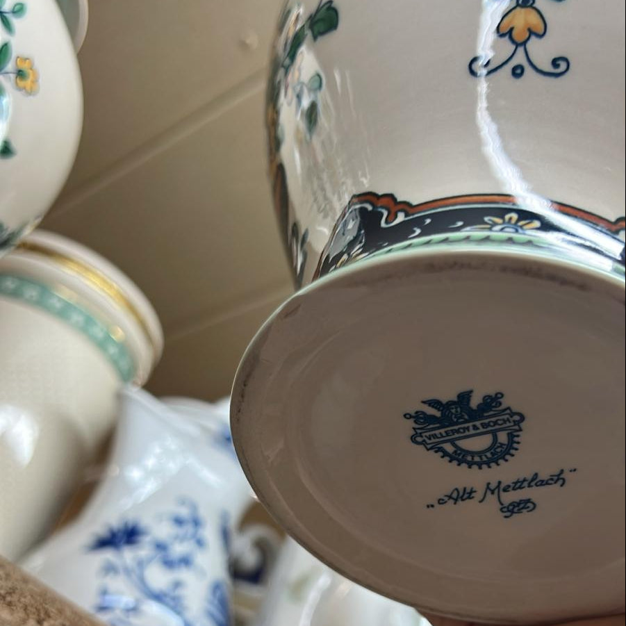 Villeroy & Boch Alt Mettlach: Deckelvase / Vase mit Deckel - siehe Beschreibung
