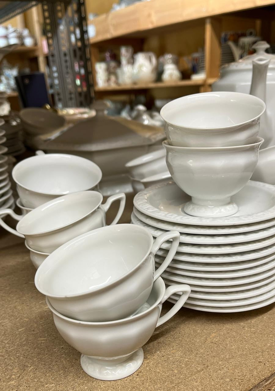Rosenthal Classic Maria weiß: Kaffeetasse / Kaffee mit Unterteller (Kopie) (15107411345732)