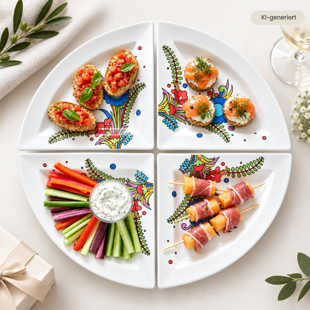 Villeroy & Boch New Wave Acapulco: Dreieckteller / Triangel / Teller dreieckig