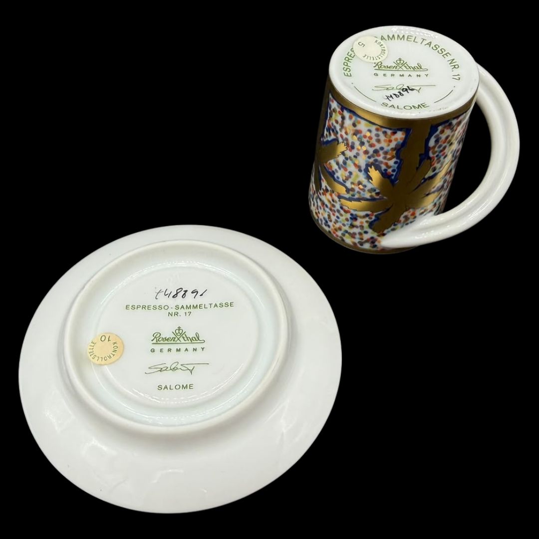 Rosenthal Studio Line Cupola: Mokkatasse / Espressotasse mit Unterteller - Sammeltasse Nr. 17 Salome