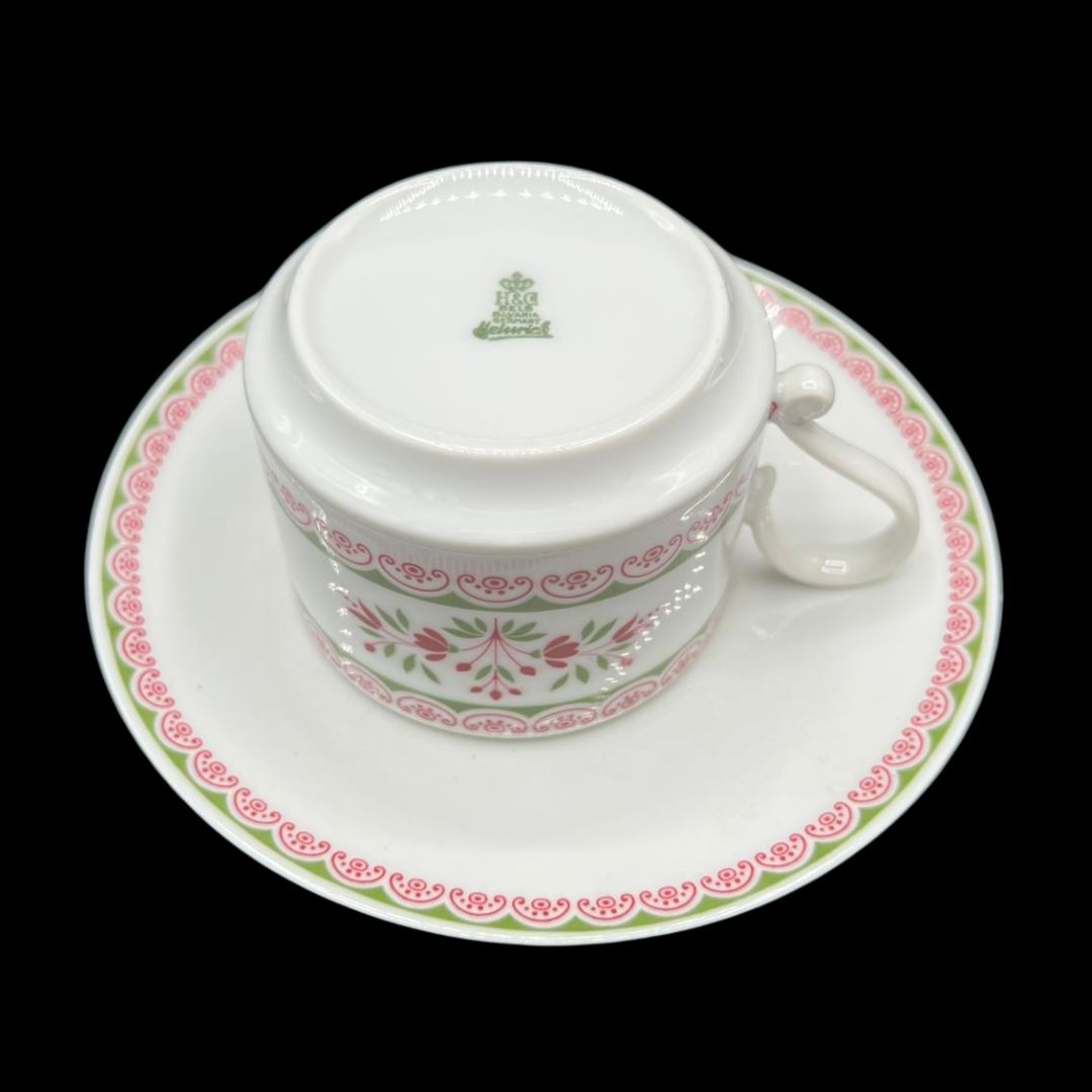 Heinrich H&G Selb Bavaria: Kaffeetasse mit Unterteller
