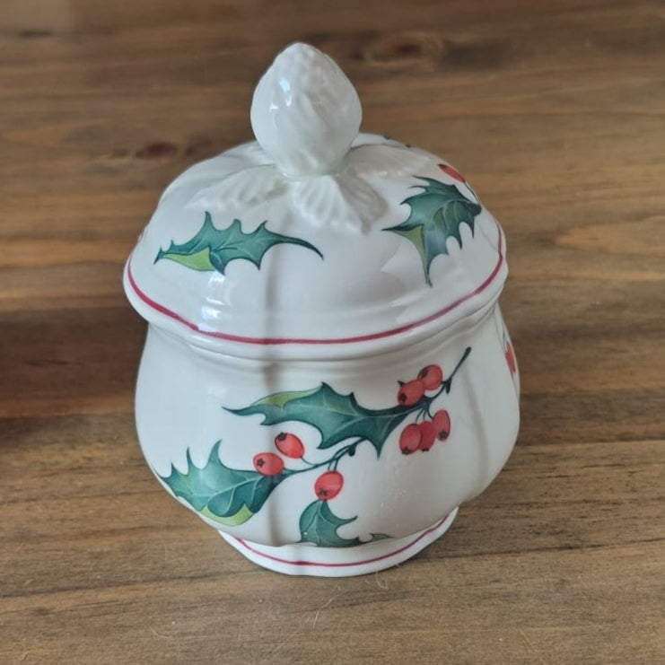 Villeroy & Boch Holly: Zuckerdose mit Deckel - Weihnachten (15123906822468) (15123913015620)