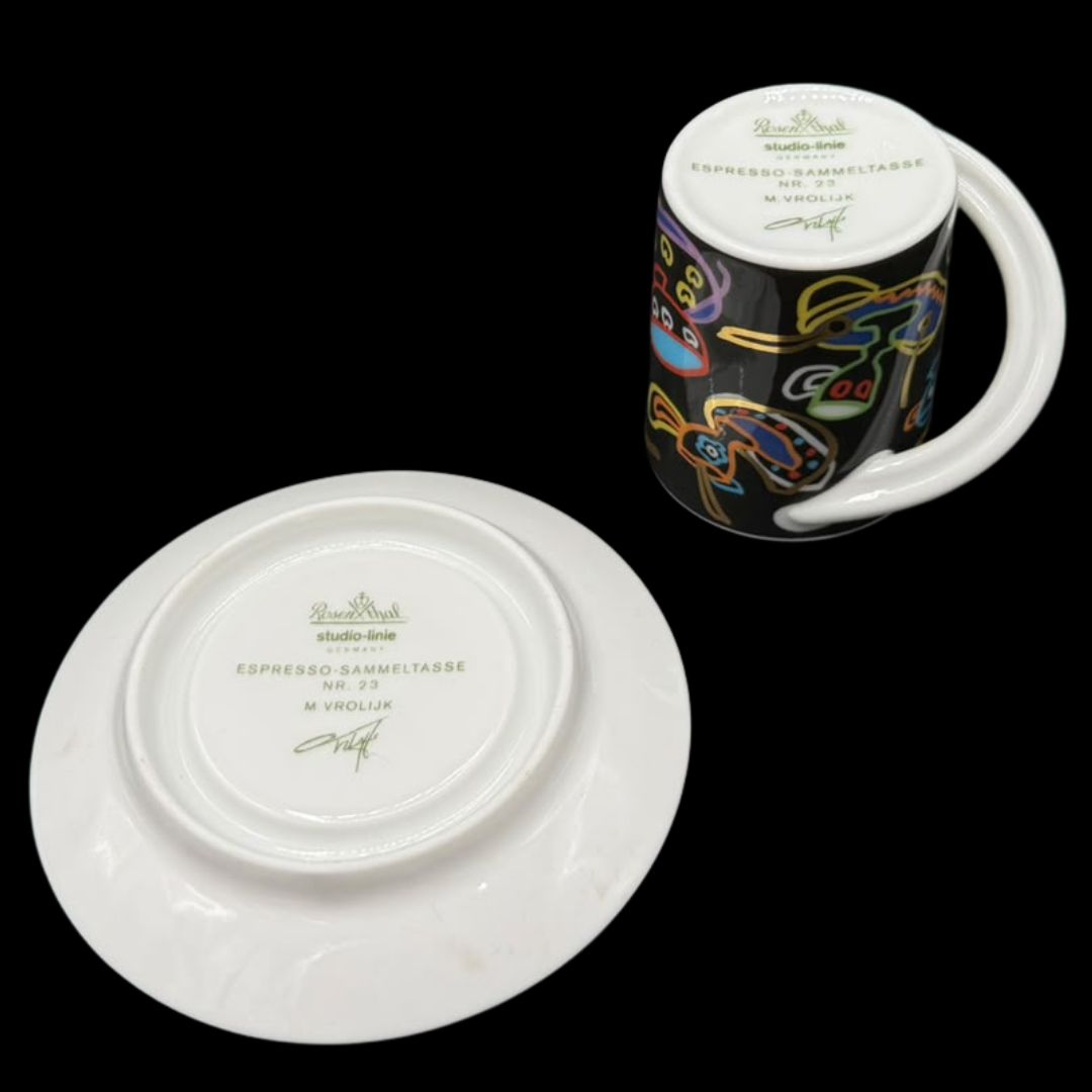 Rosenthal Studio Line Cupola: Mokkatasse / Espressotasse mit Unterteller - Sammeltasse Nr. 23