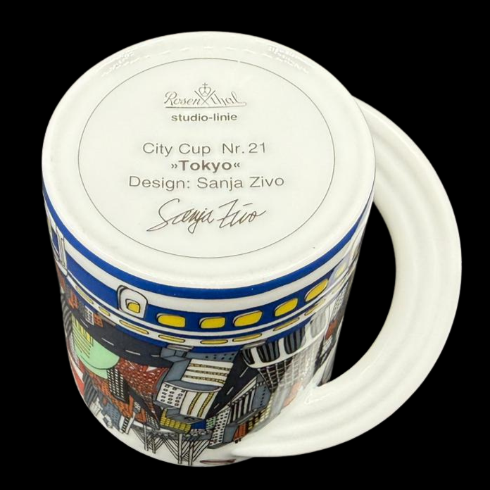 Rosenthal Studio Line City Cup Nr. 21: Kaffeebecher / Henkelbecher "Tokyo"