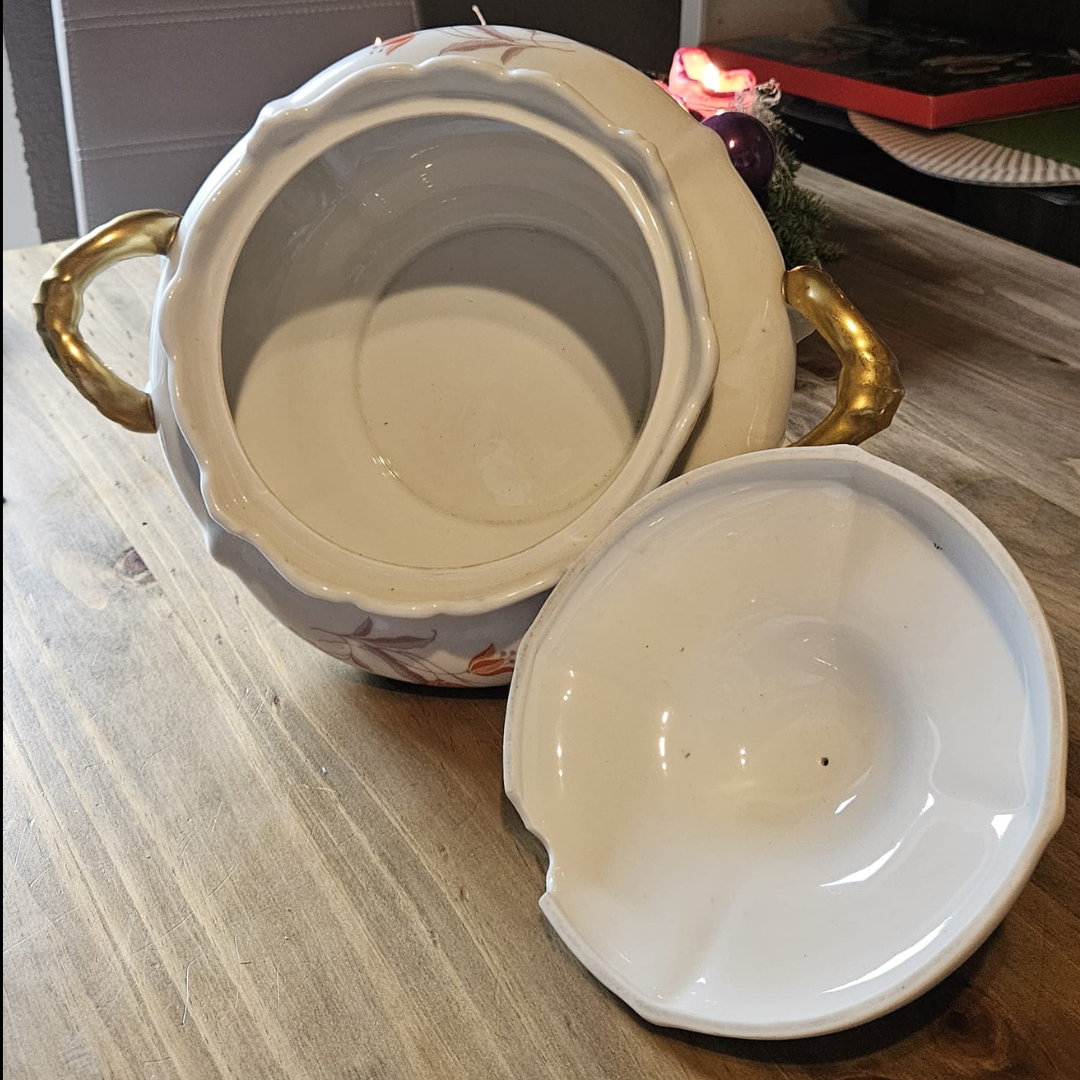Rosenthal Pompadour rote Tulpe: Suppenterrine / Terrine mit Deckel (14872695800132)