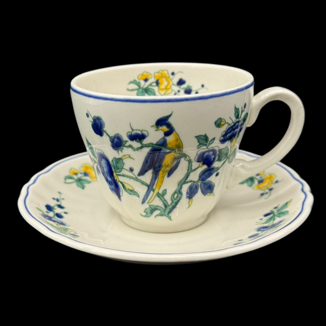 Villeroy & Boch Phoenix blau: Kaffeetasse / Tasse mit Unterteller (7120894984329)