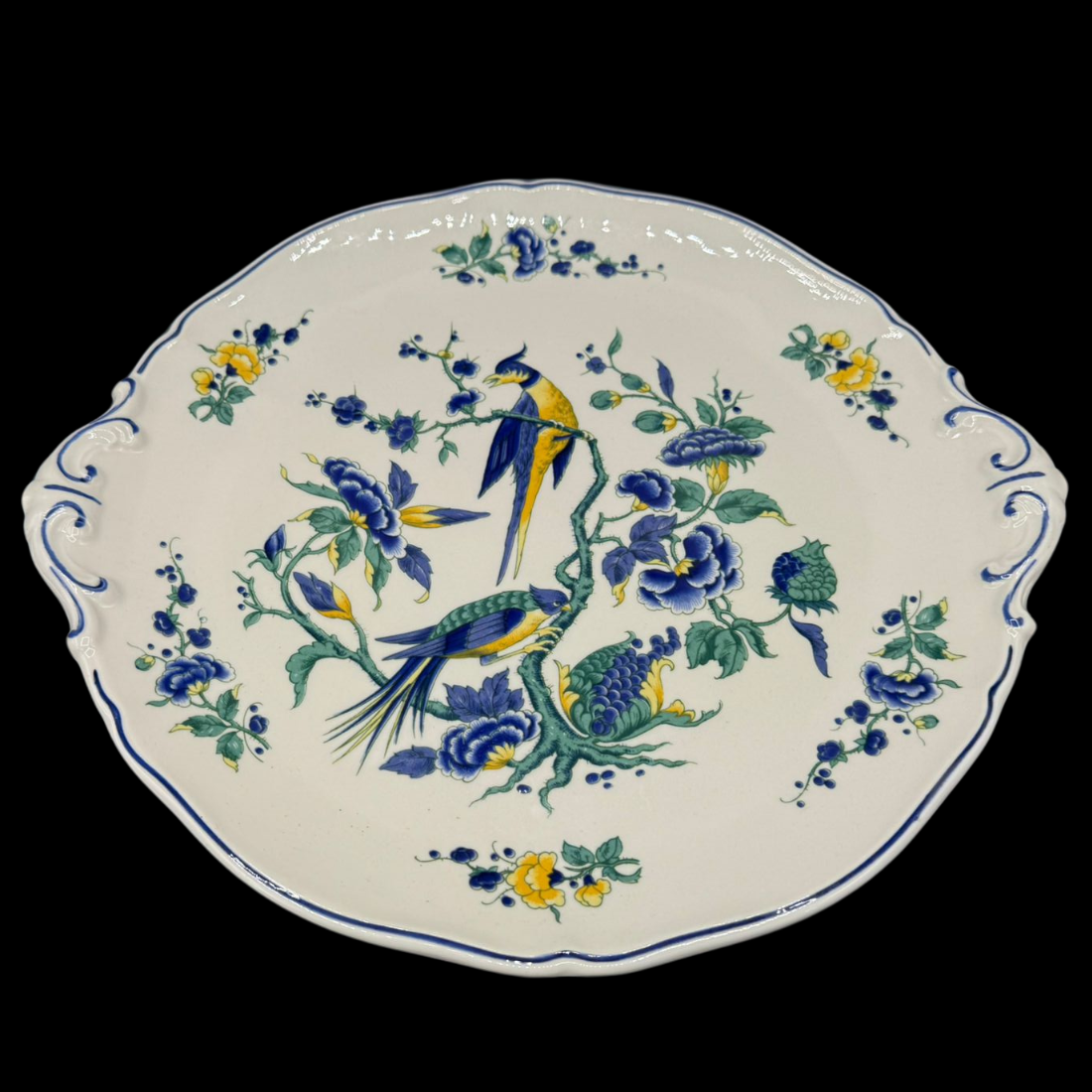 Villeroy & Boch Phoenix blau: Tortenplatte mit Griff (14890381050180)