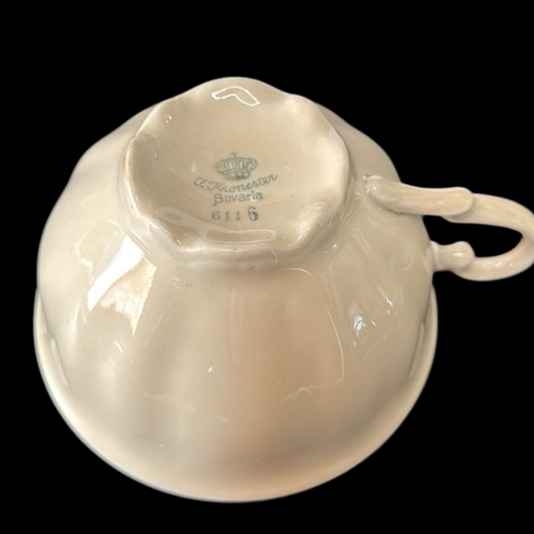 K. Kronester bavaria 6116: Kaffeetasse / Tasse mit Unterteller (14904289952068)
