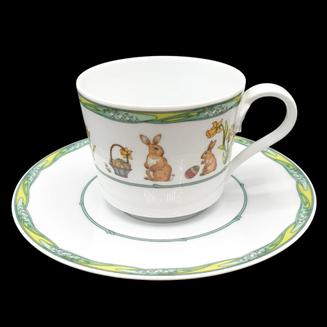 Hutschenreuther Louvre: Kaffeetasse / Tasse mit Unterteller Frühlingss – Porzellanladen Gabi Schmitt
