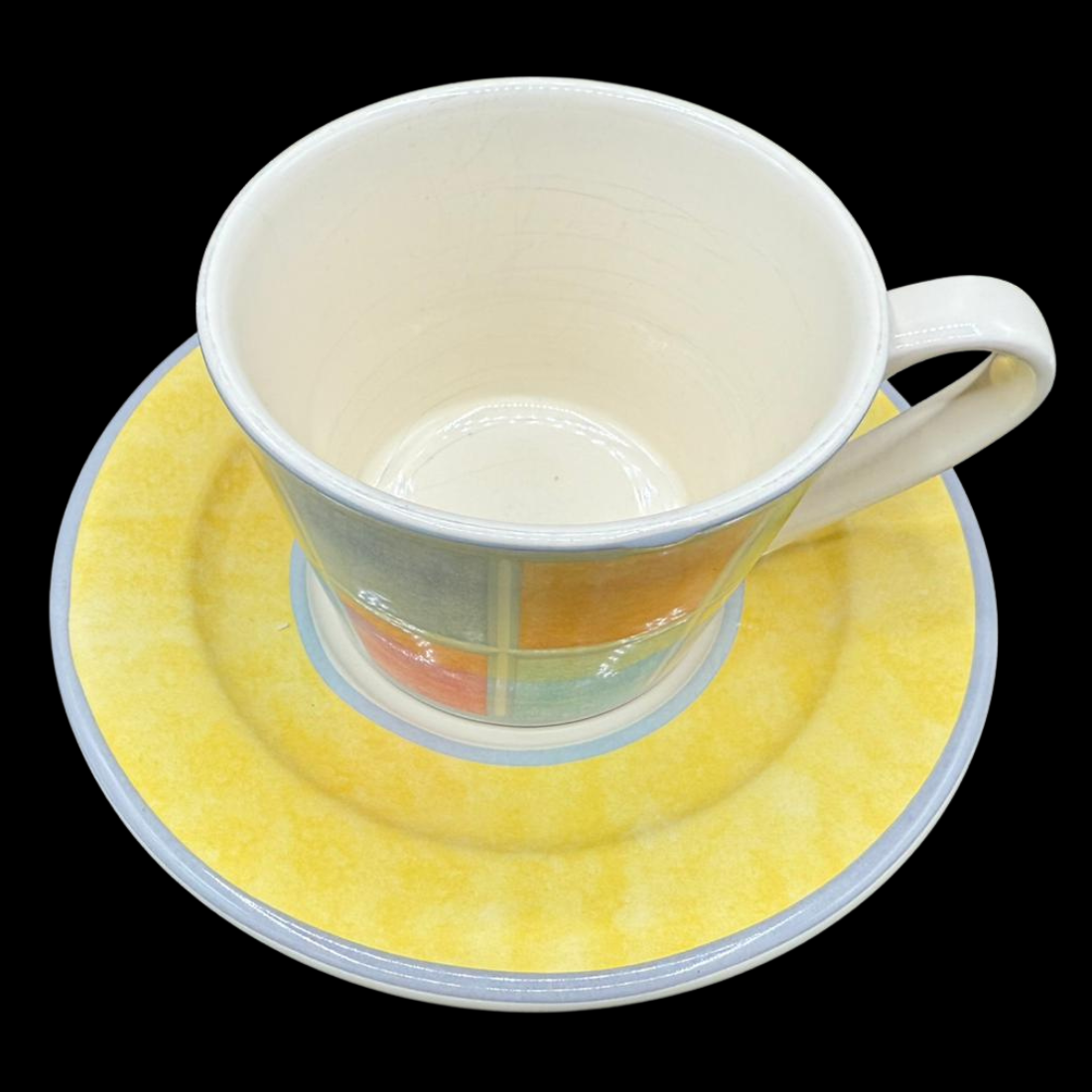 Villeroy & Boch Twist Alea Faience: Kaffeetasse / Tasse mit Unterteller (15140488642884)