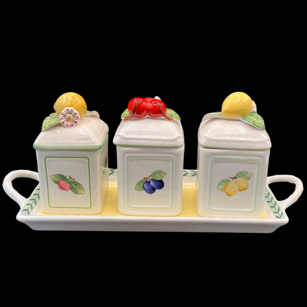 Villeroy & Boch French Garden Charm: Marmeladedosen mit Tablett (15158011855172)