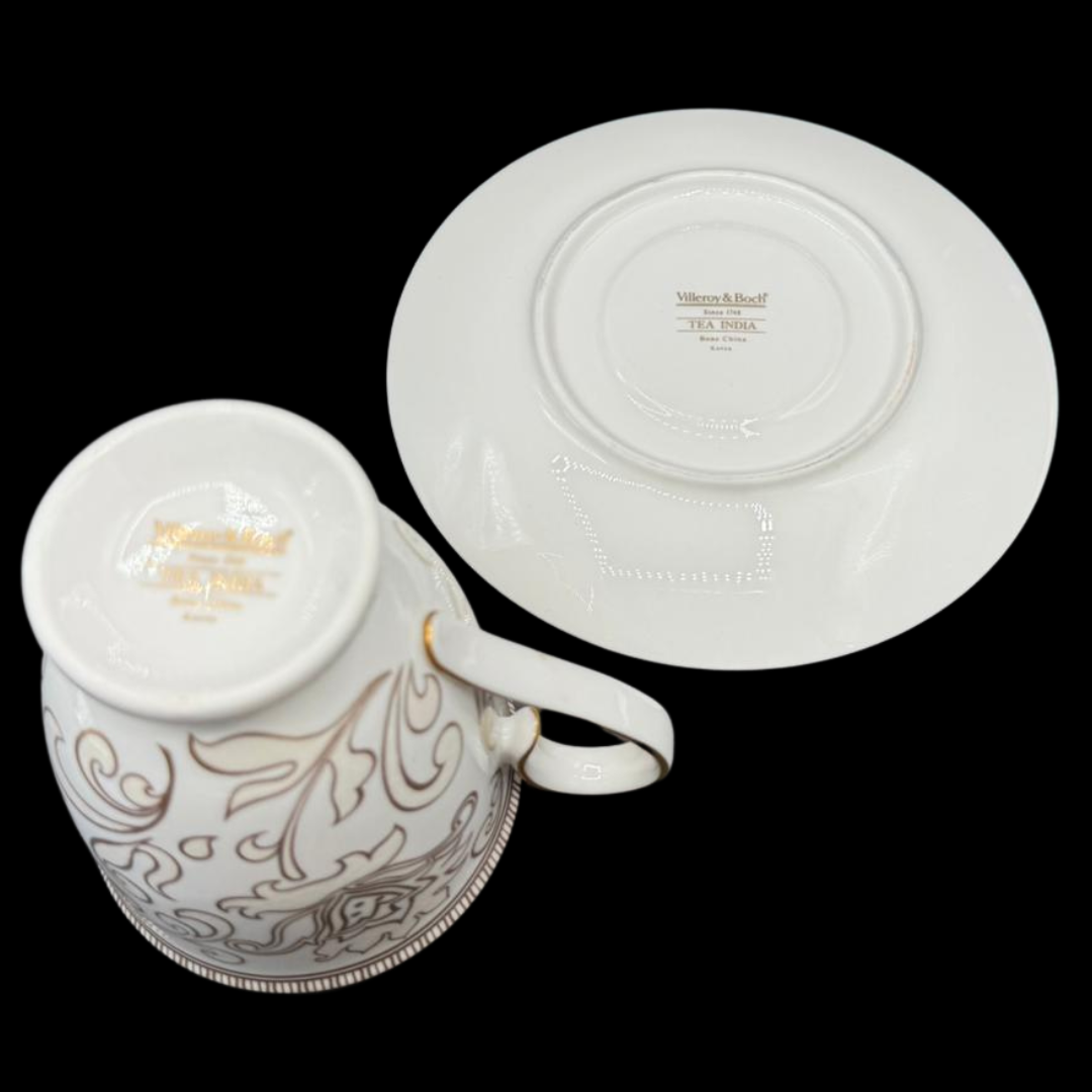 Villeroy & Boch Tea India: Henkelbecher / Kaffeebecher mit Unterteller (15158502293828)