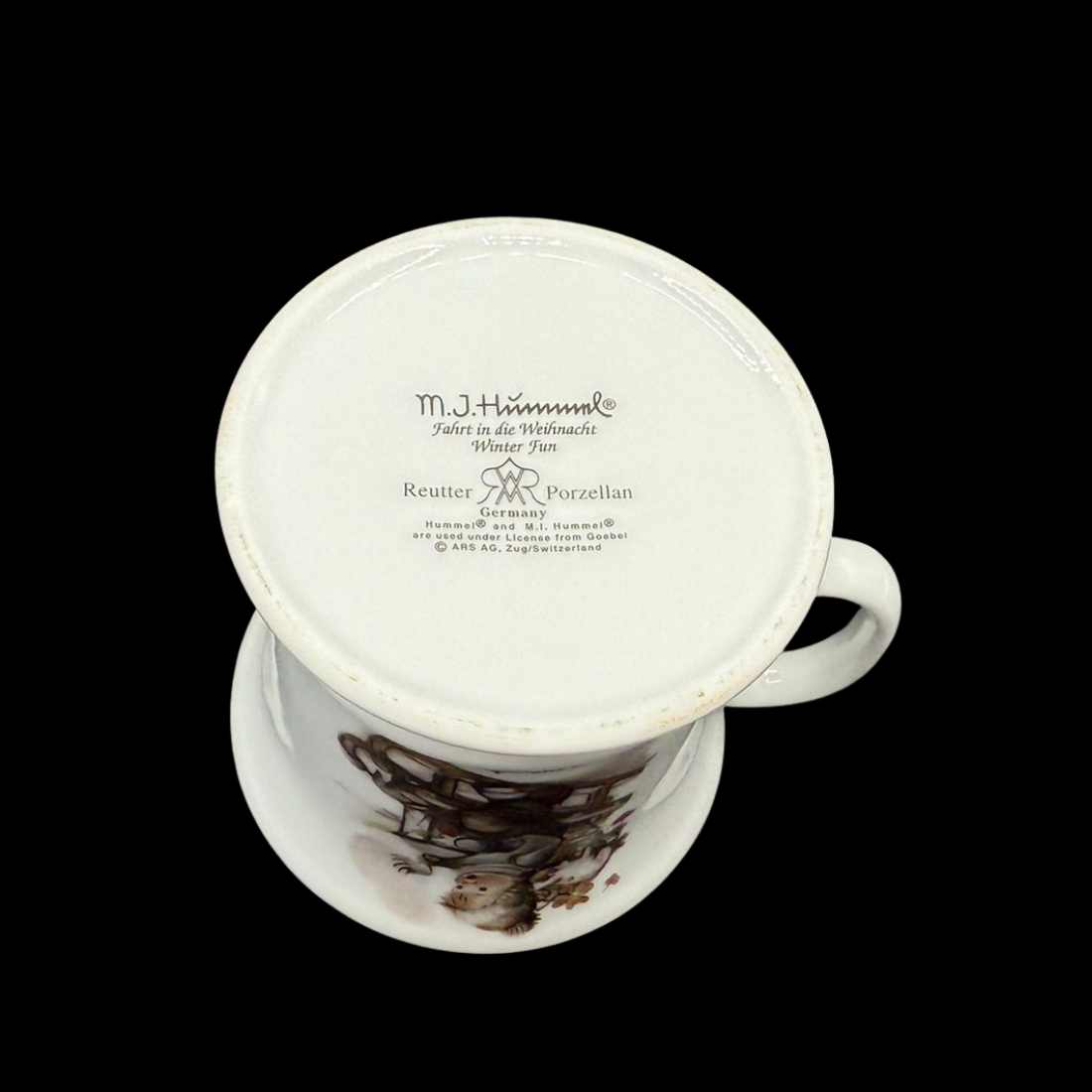Reutter Porzellan J.M Hümmel: Henkelbecher / Kaffeebecher - Winter Fun (15202369110340)