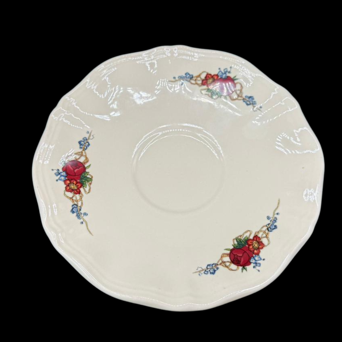 Sarreguemines Obernai France: Unterteller / Untertasse - 16,5 cm (15239052329284)