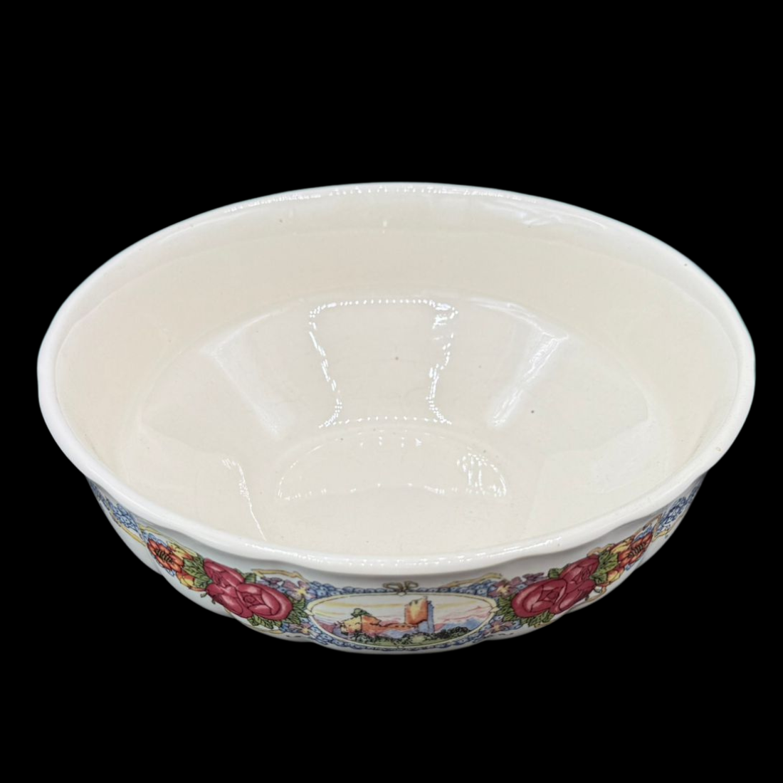 Sarreguemines Obernai France: Schüssel / Servierschüssel, rund - 21,5 cm (15239176782148)