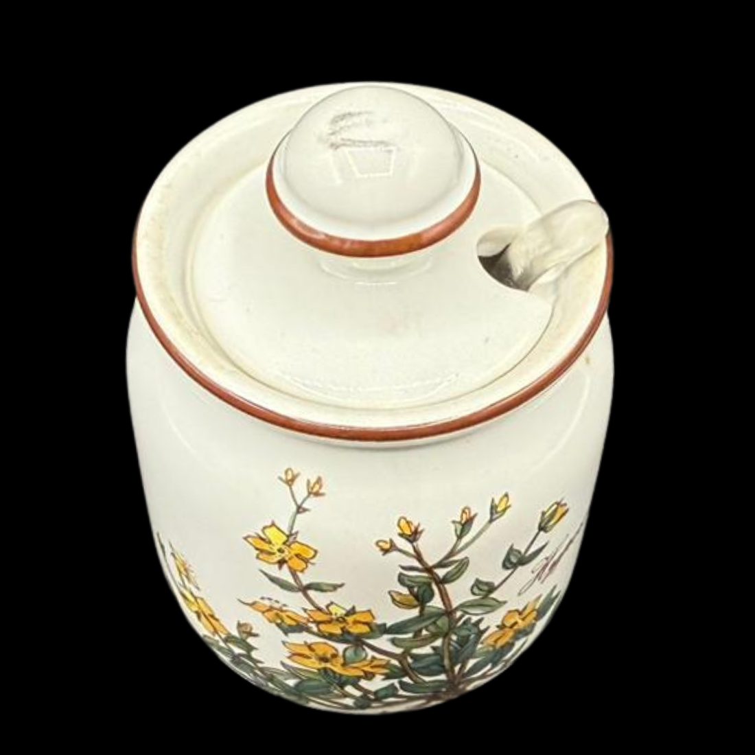 Villeroy & Boch Botanica: Senftopf / Senfdose mit Deckel (7120855236745)