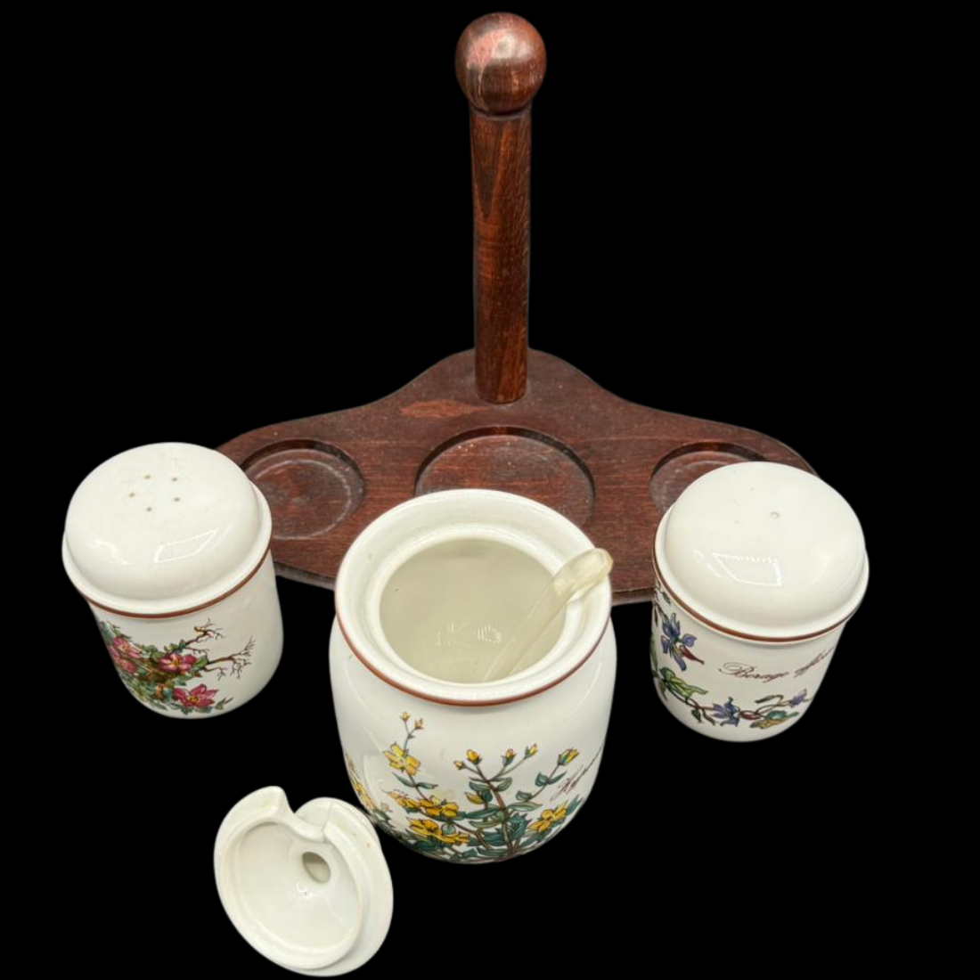 Villeroy & Boch Botanica: 4 teiliges Set mit Senftopf, Salz, Pfeffer / Menage (7121031856265)