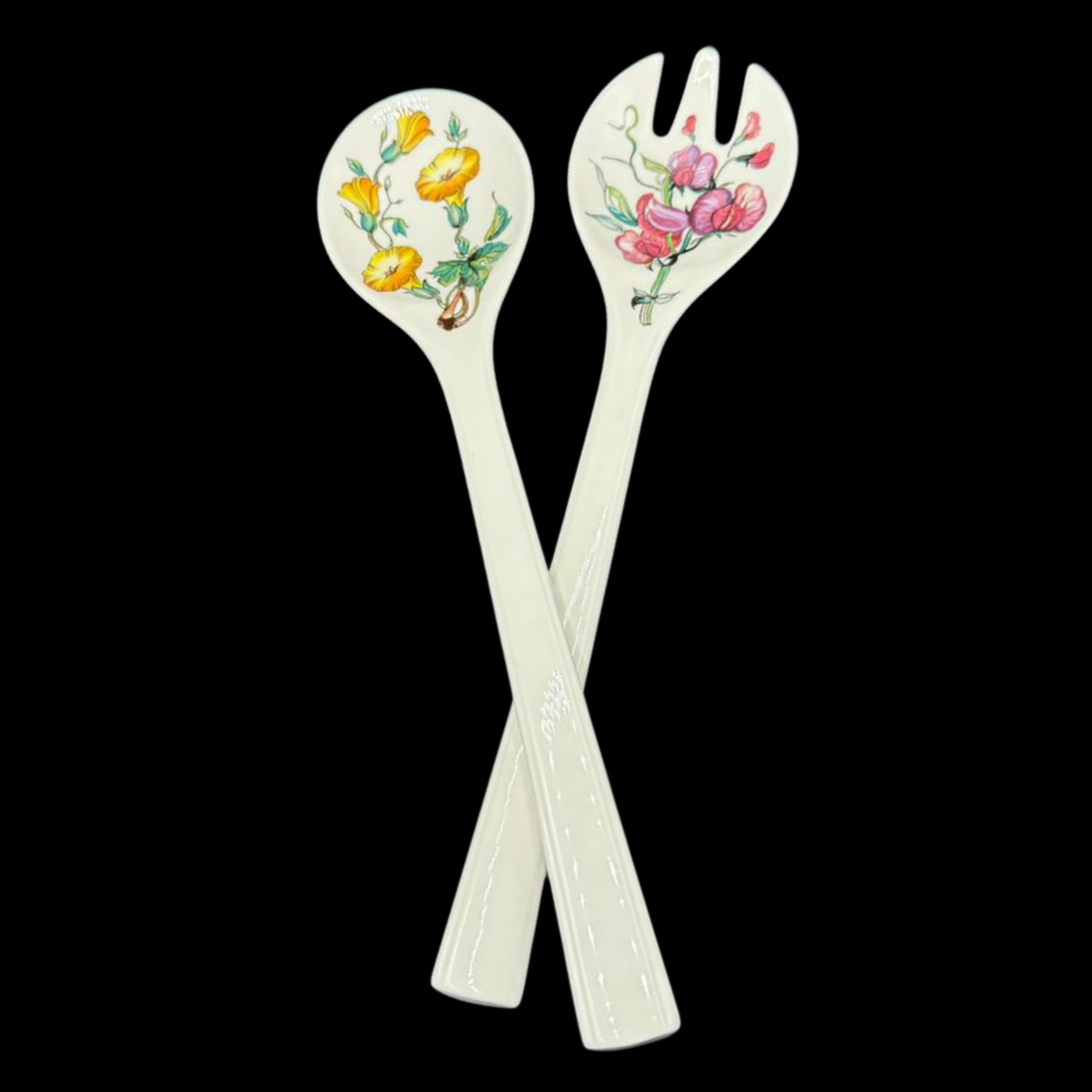 Villeroy & Boch Botanica: Salatbesteck aus Porzellan (2-teilig) - neuw. (7121093820553)