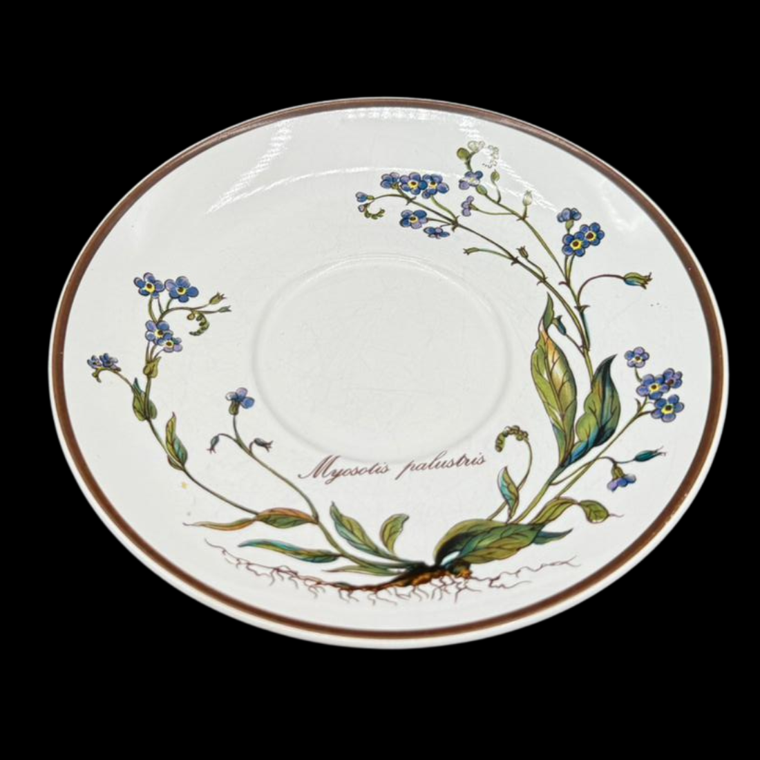 Villeroy & Boch Botanica: Unterteller / Untertasse - Myosotis palustus - ca 15 cm (gebr) (7120764567689)