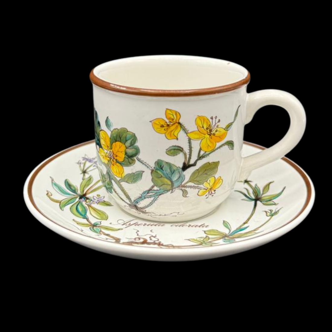 Villeroy & Boch Botanica: Mokkatasse / Espressotasse mit Unterteller - gebraucht (7120977526921)