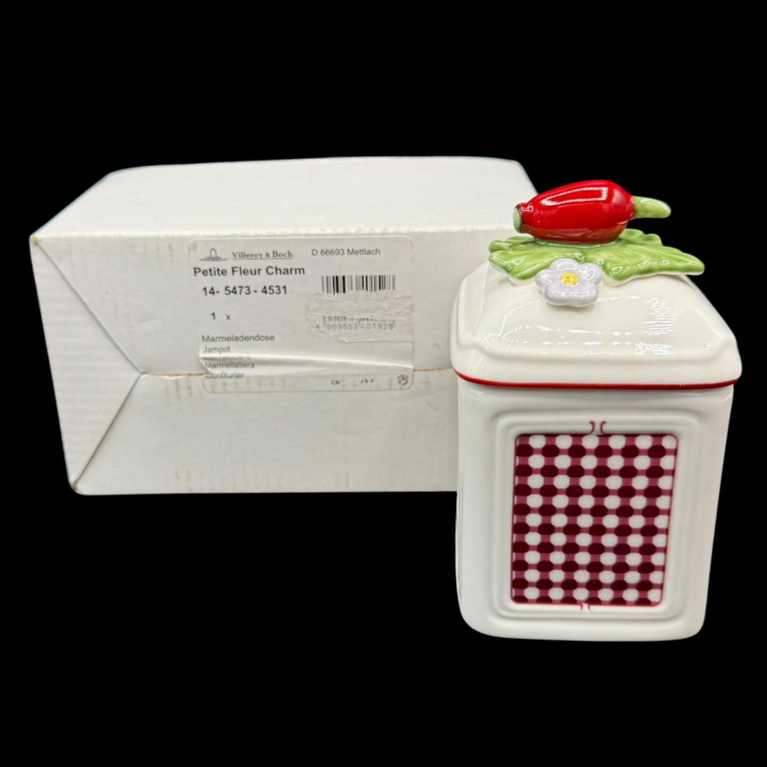 Villeroy & Boch Petite Fleur: Marmeladedose Charm (Hagebutte) - in Ovp (7121005740169)