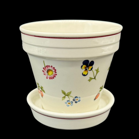 Villeroy & Boch Petite Fleur: Blumentopf mit Unterteller - 8,5 cm (15290831274308)