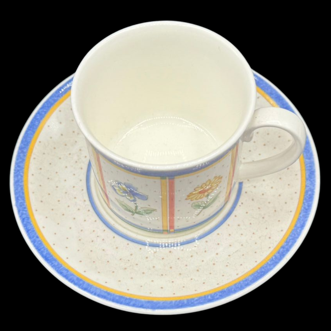 Villeroy & Boch Julie: Kaffeetasse / Tasse mit Unterteller (7120888496265)