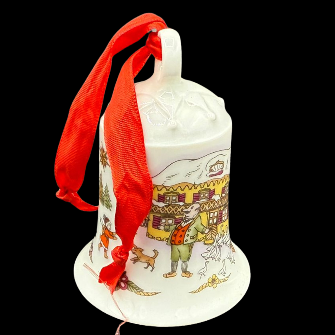Hutschenreuther Weihnachtsglocke: 1992 Im Gastahaus- neu und in OVP (15295416860996)