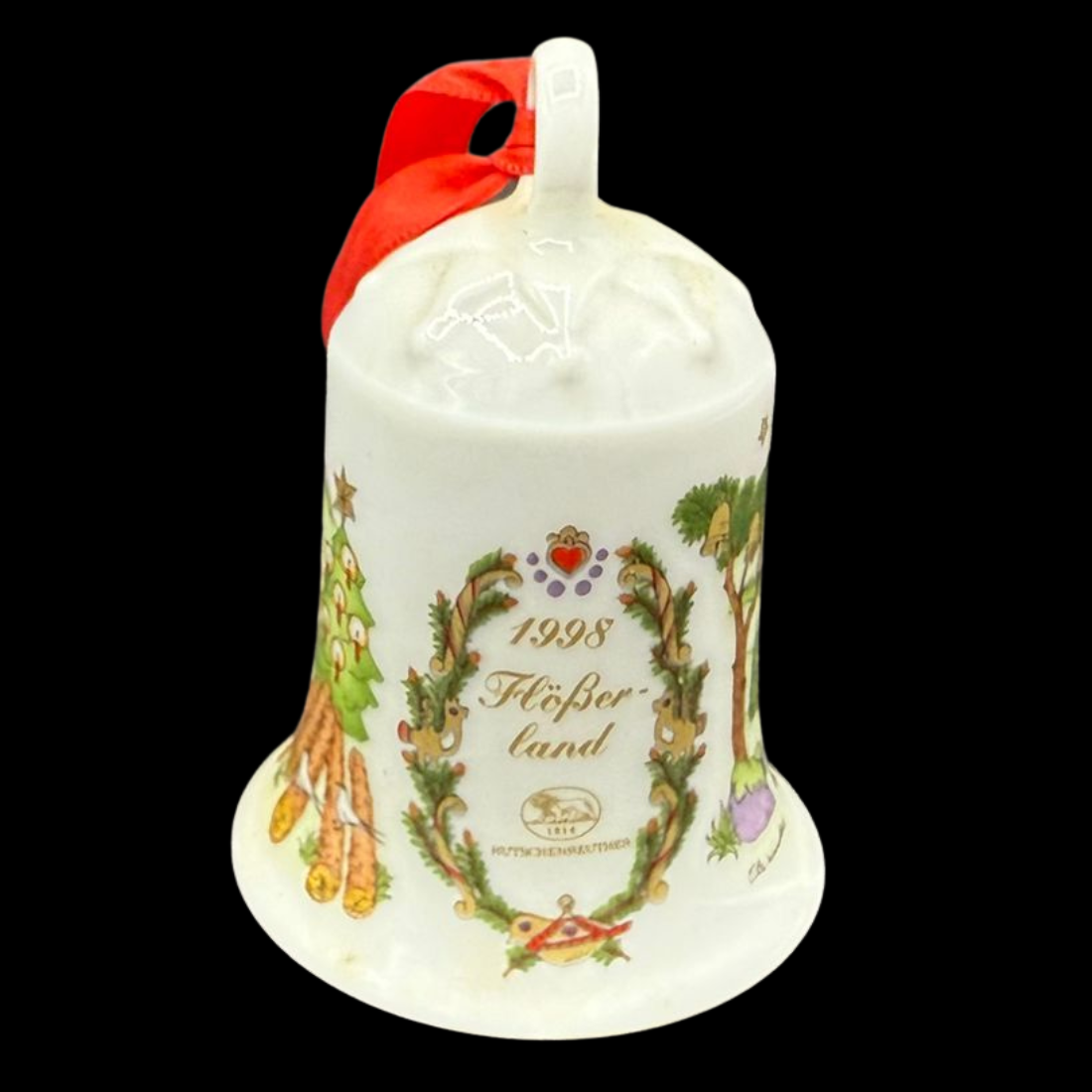 Hutschenreuther Weihnachtsglocke: 1998 Flößerland - neu und in OVP (15295428329796)