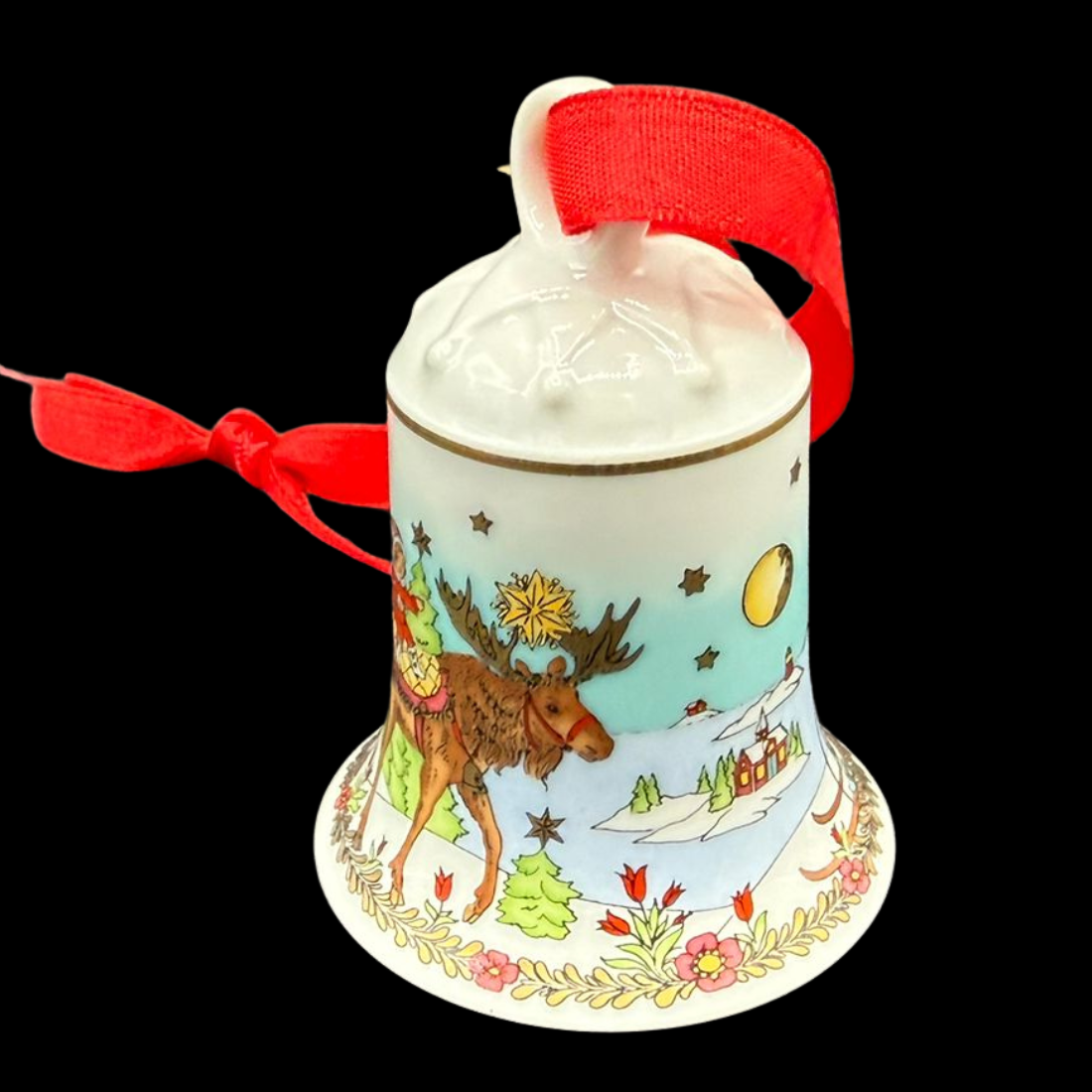 Hutschenreuther Weihnachtsglocke: 2005 Land der 1000 Seen - neu und in OVP (8545203683652)