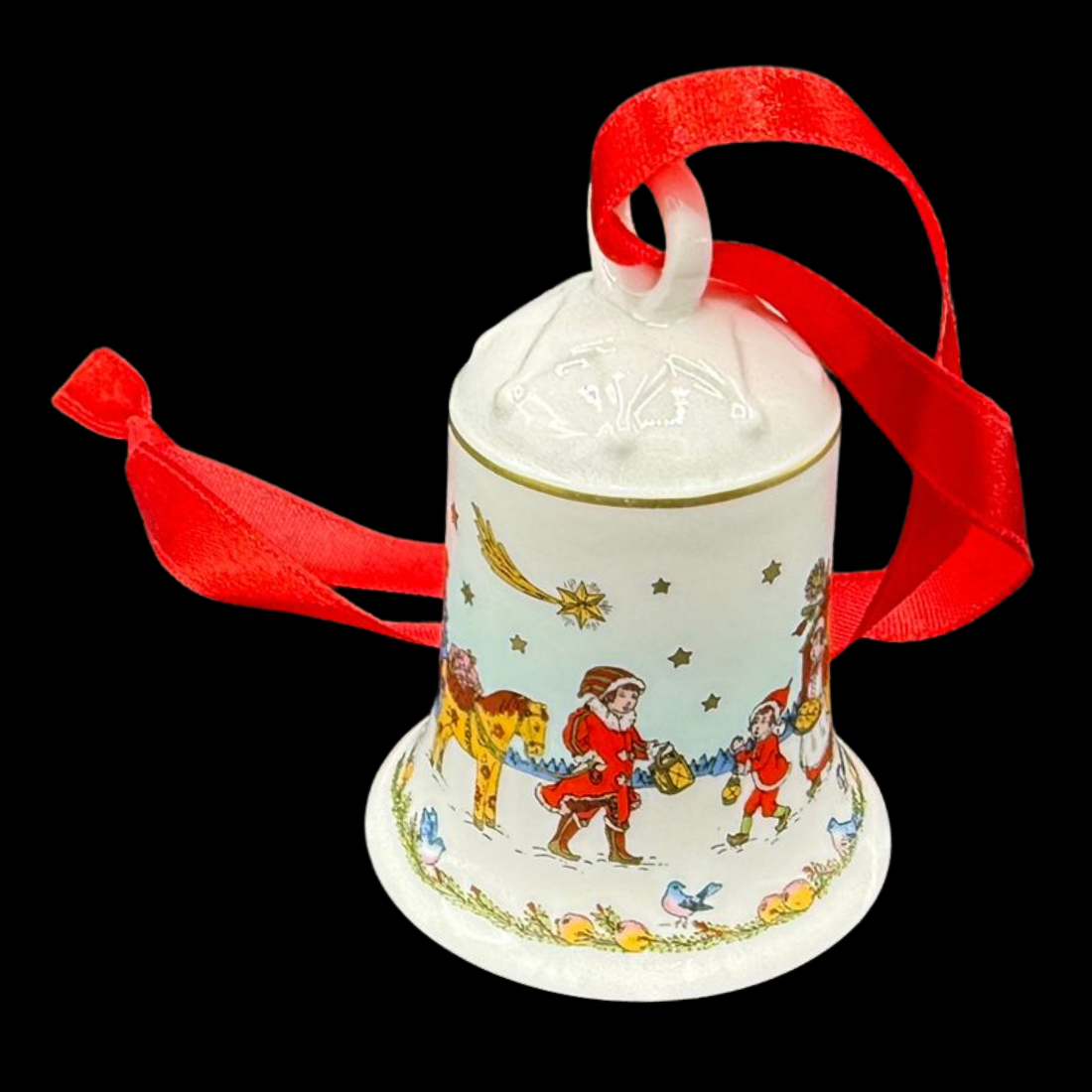Hutschenreuther Weihnachtsglocke: 2003 Im Nordwald - neu und in OVP (8545196343620)