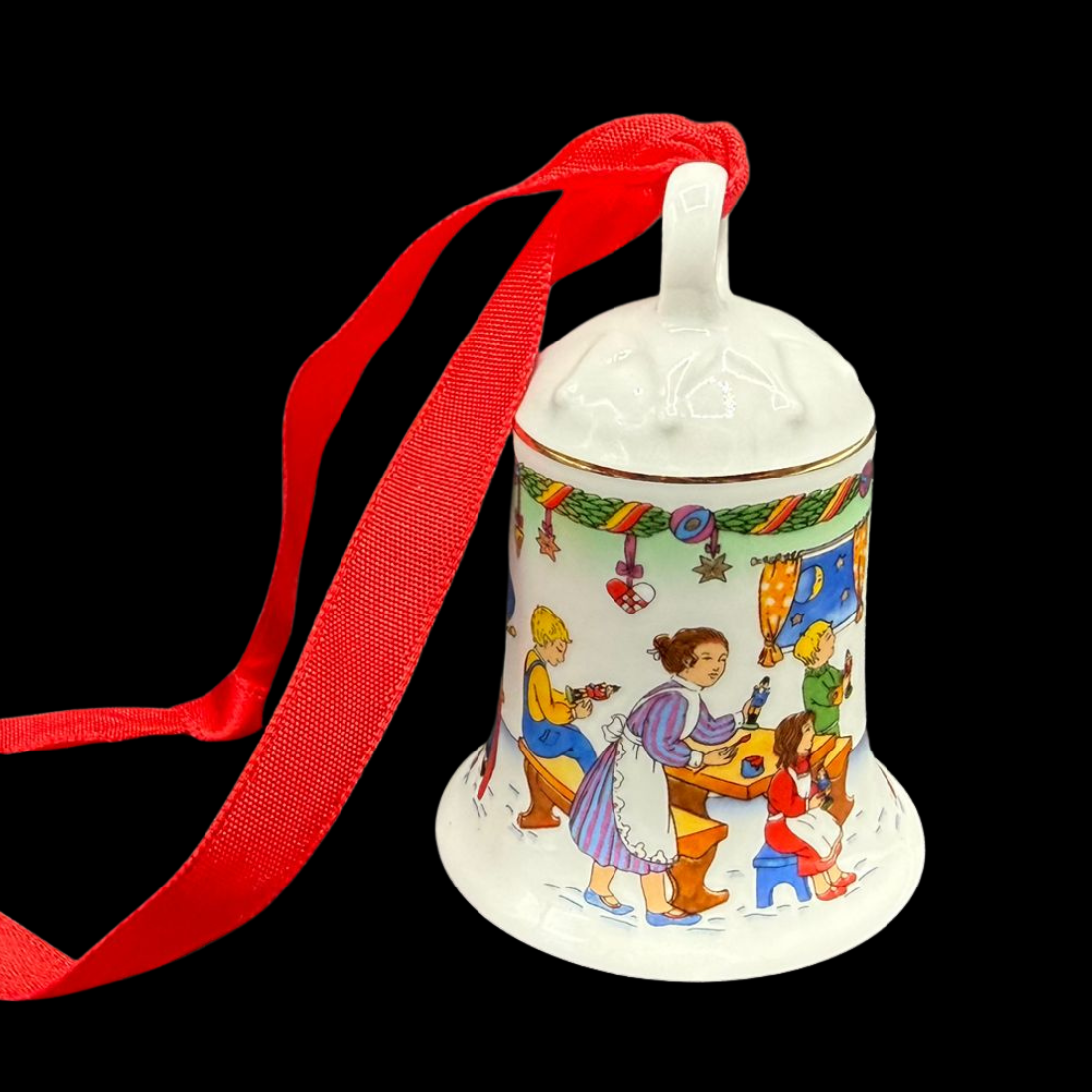 Hutschenreuther Weihnachtsglocke: 2008 In der Holzwerkstatt - neu und in OVP (8545215840580)