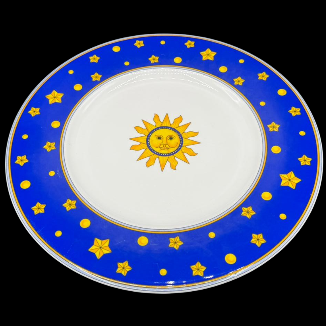 Villeroy & Boch Sun, Moon and Stars: Speiseteller / flacher Teller (blau) (7120882794633)