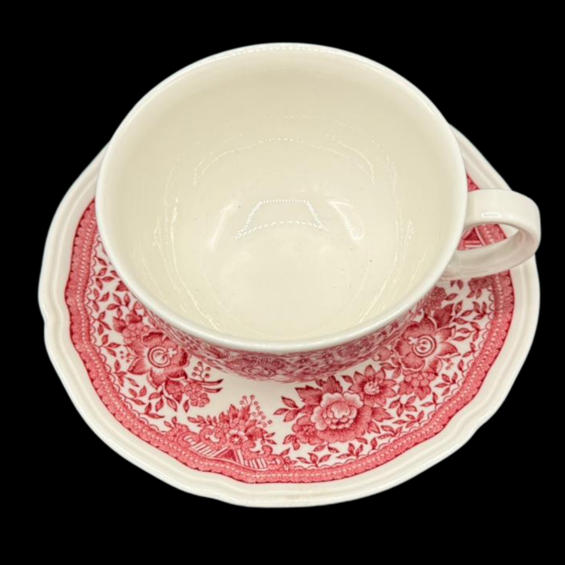 Villeroy & Boch Fasan rot: Teetasse / Tasse mit Unterteller - neuwertig