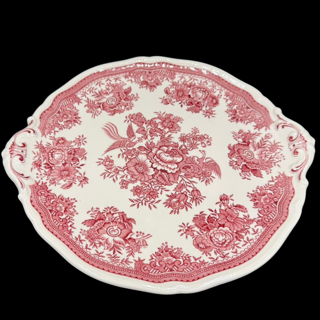 Villeroy & Boch Fasan rot: Kuchenplatte / Tortenplatte mit Griffen
