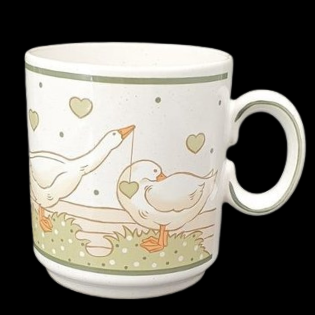 Pfalzkeramik Gänseglück: Kaffeebecher / Henkelbecher Motiv 1