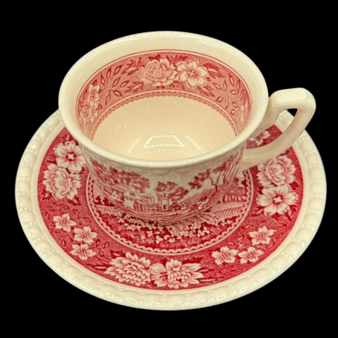 Villeroy & Boch Rusticana rot: Kaffeetasse / Tasse mit Unterteller