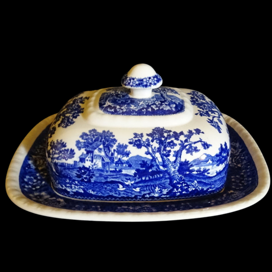 Villeroy & Boch Rusticana blau: Butterdose mit Deckel