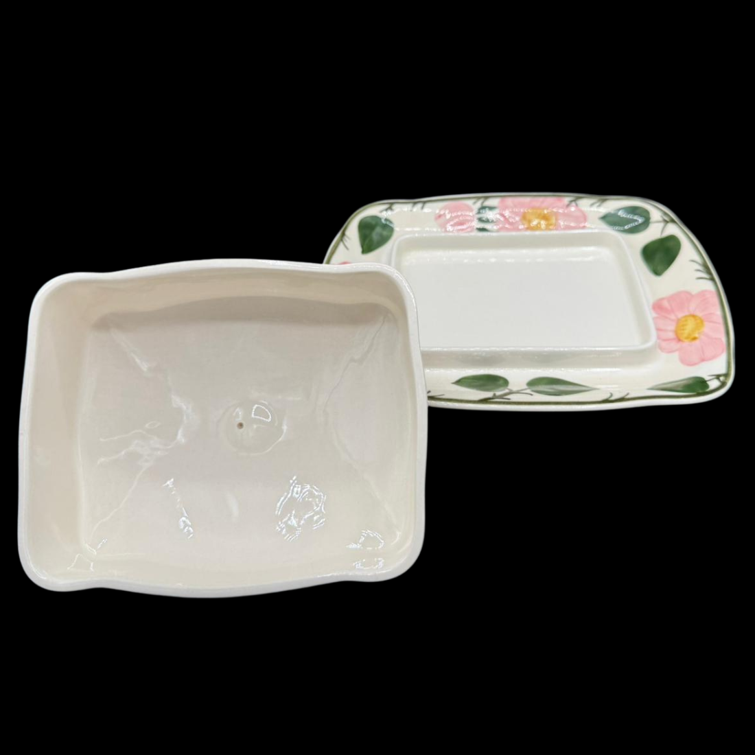 Villeroy & Boch Wildrose: Butterdose, zweiteilig - neuwertig