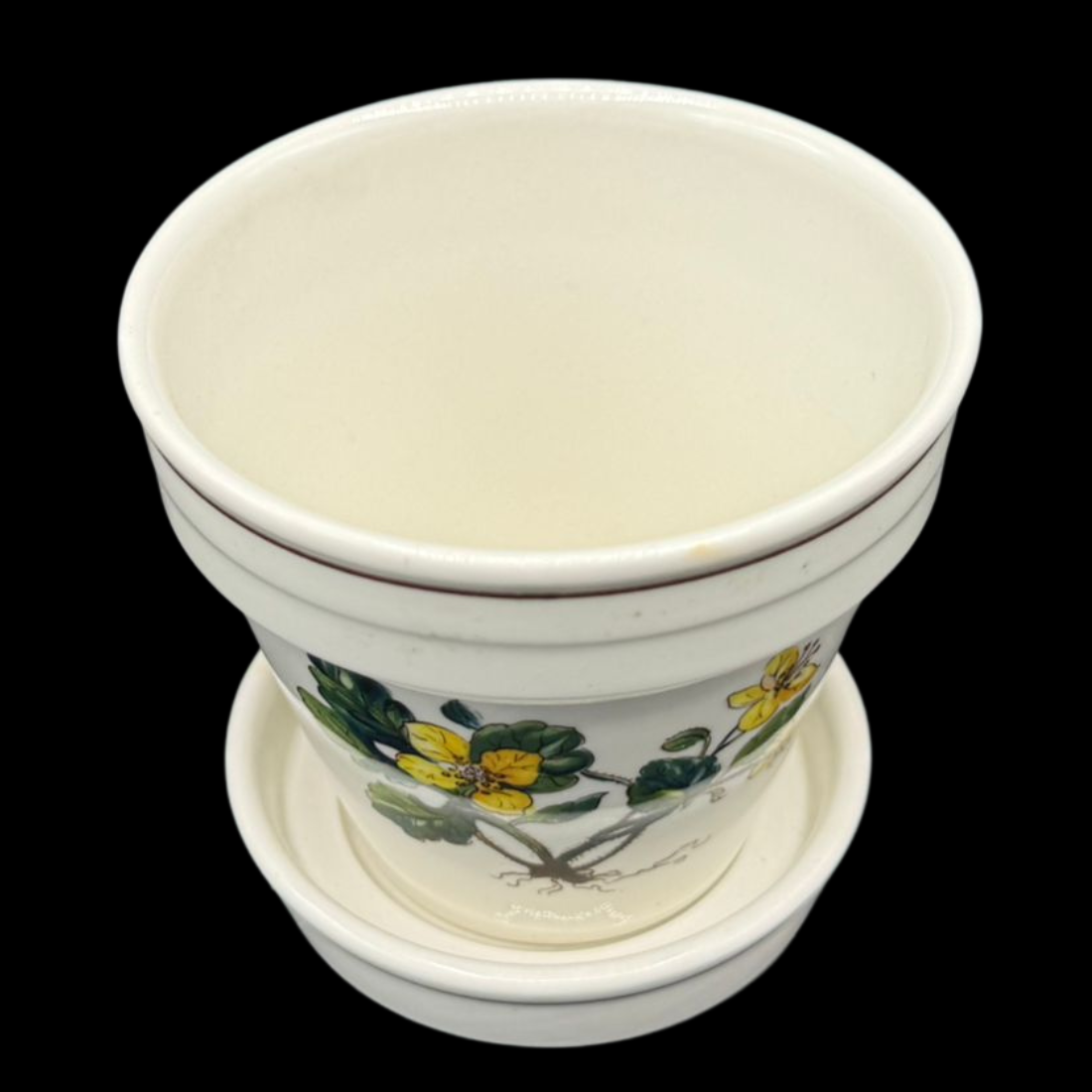 Villeroy & Boch Botanica: Blumentopf / Blumenübertopf mit Untersetzer, gelb