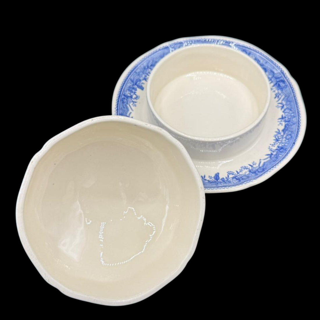 Villeroy & Boch Burgenland blau: Butterdose mit Deckel - rund