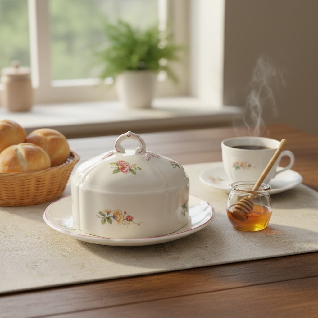 Villeroy & Boch Phoenix rot: Butterdose mit Deckel - rund