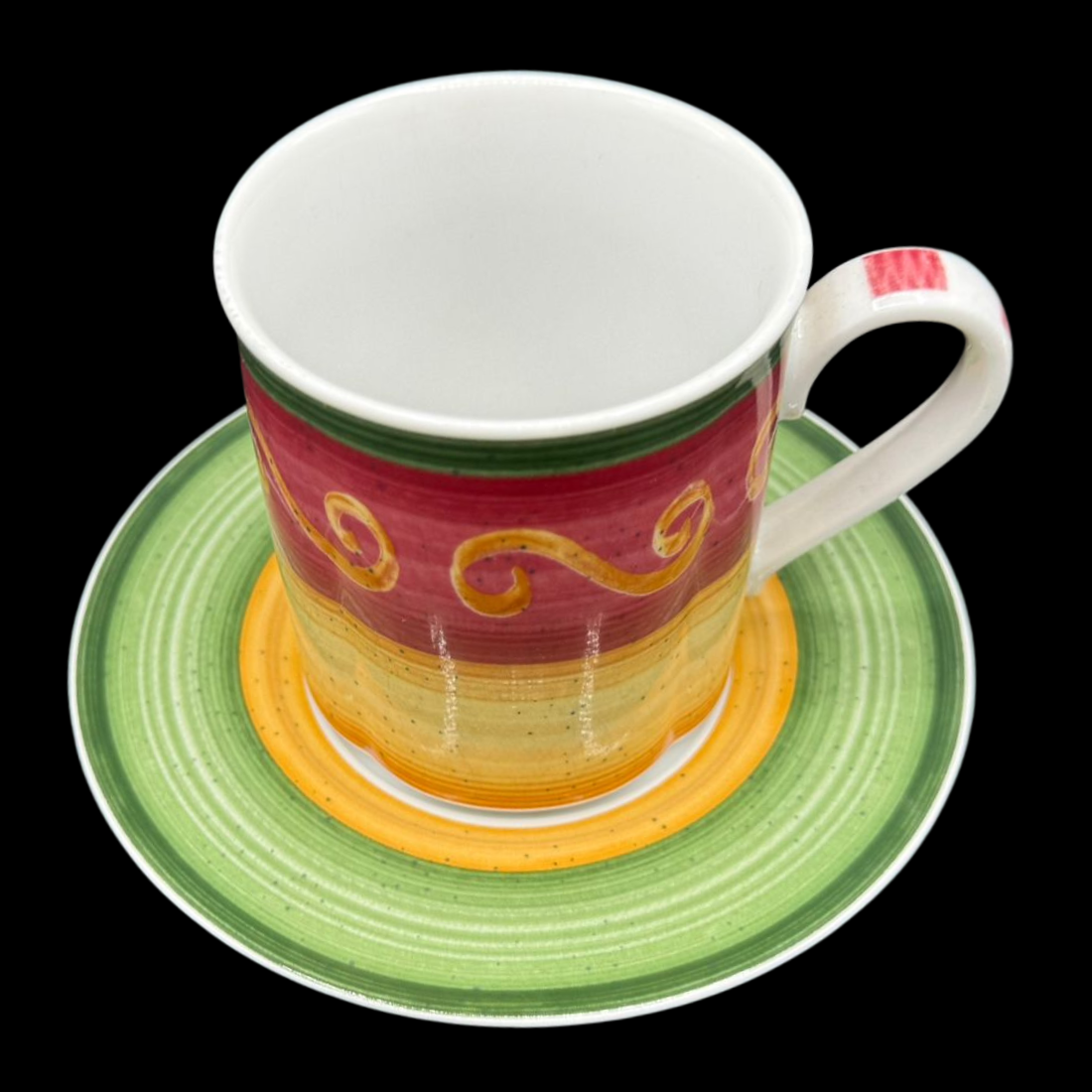 Villeroy & Boch Switch Winter Season Freske: Henkelbecher / Kaffeebecher mit Unterteller