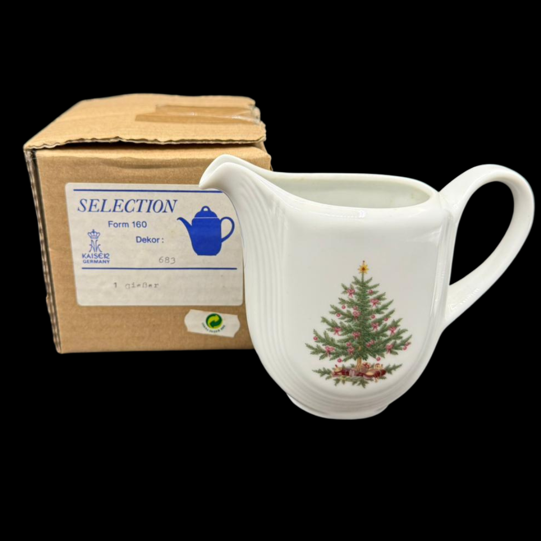 Kaiser Porzellan Form 160, Dekor 683: Milchkännchen - Weihnachten, neu und in OVP