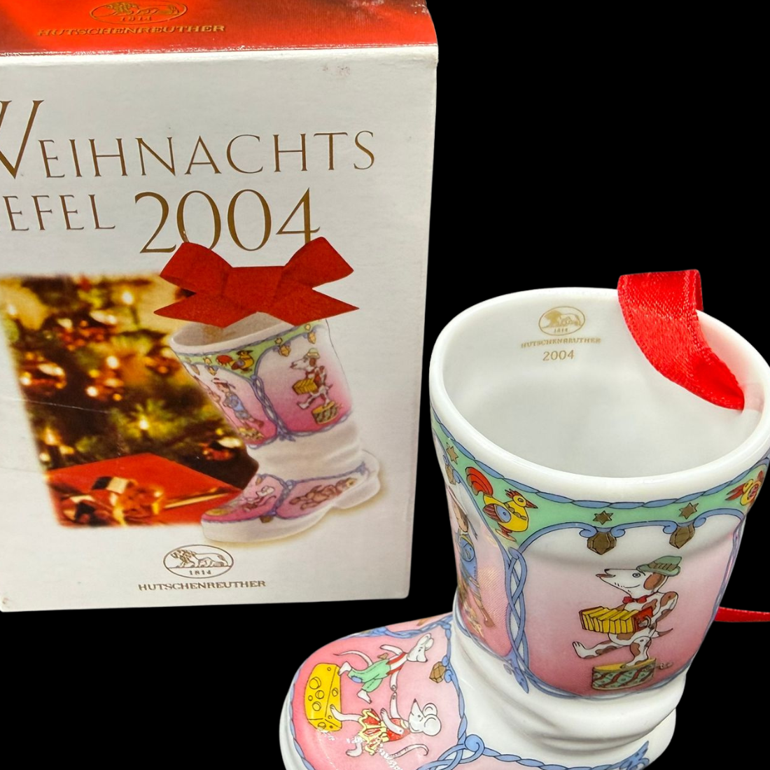 Hutschenreuther Weihnachtsstiefel: 2004 - neu und in OVP