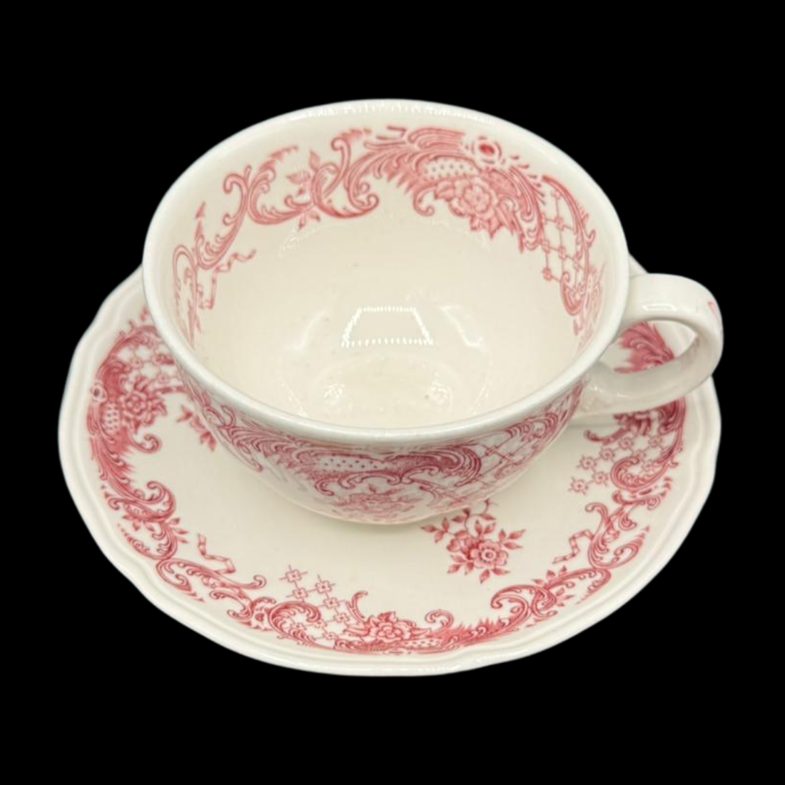 Villeroy & Boch Valeria rot: Teetasse / Tasse mit Unterteller
