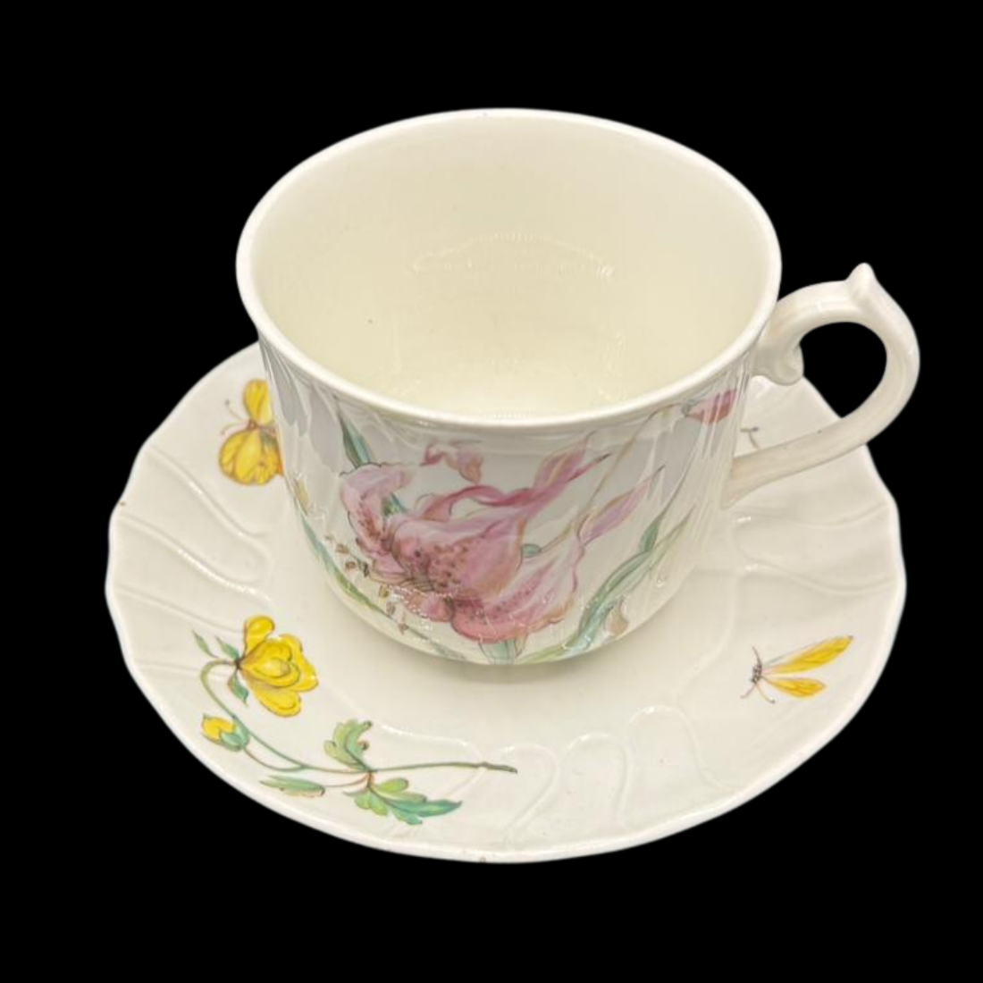 Villeroy & Boch Bouquet: Jumbotasse / Frühstückstasse mit Unterteller - sehr selten