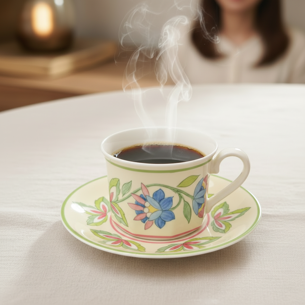 Villeroy & Boch Fiorita: Kaffeetasse / Tasse mit Unterteller